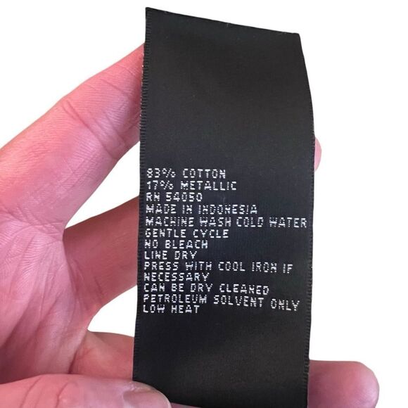 Kasper sportswear gold metallic button down shirt - Picture 4 of 7